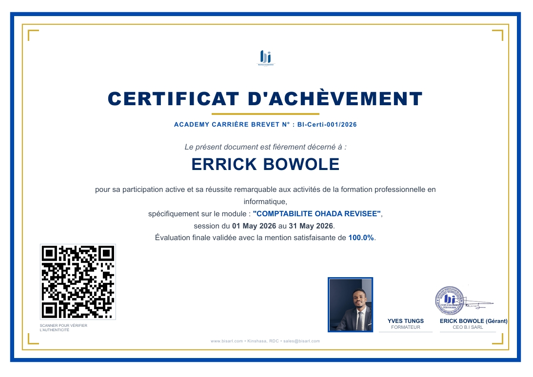 Nouveau certificat